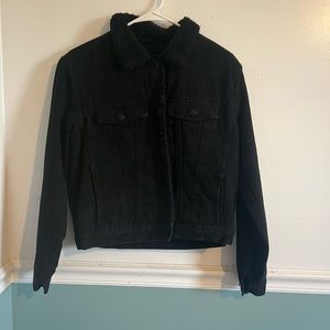 Small black fleece lined Jean jacket